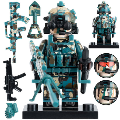 Snow Leopard Commando Soldiers Custom Military Minifigure1