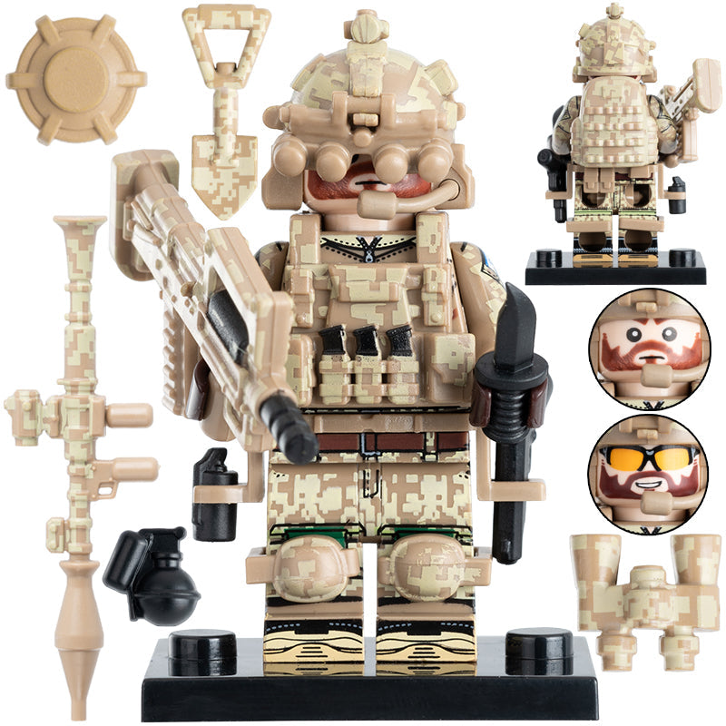 US Desert Strike Force Soldier Custom Military Minifigure1