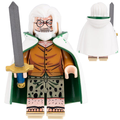 Silvers Rayleigh Custom One Piece Anime Minifigure1