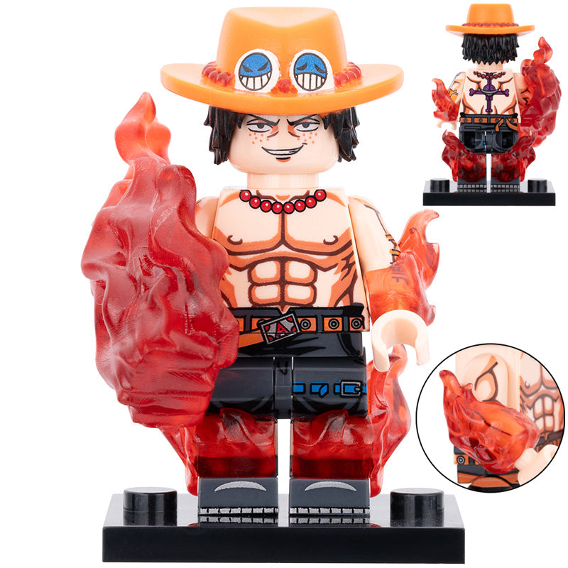 Portgas D. Ace Custom One Piece Anime Minifigure1