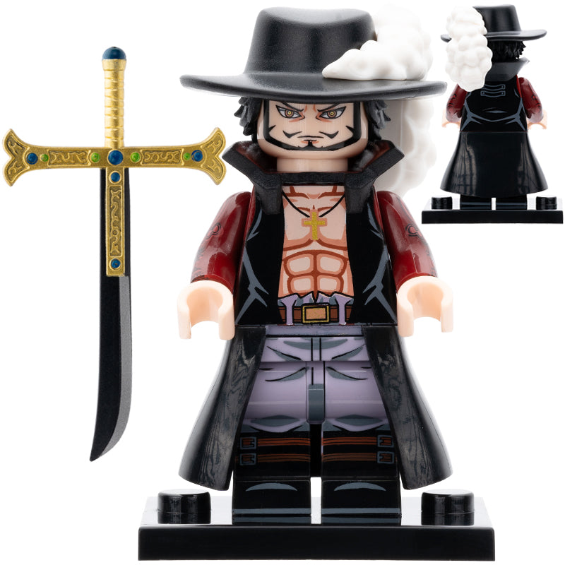 Dracule Mihawk Custom One Piece Anime Minifigure1
