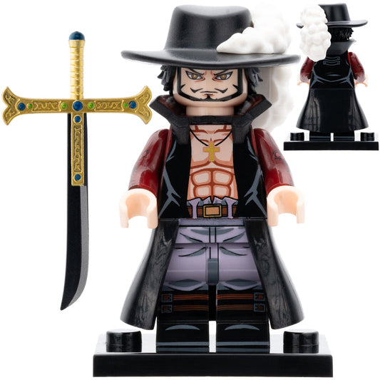 Dracule Mihawk Custom One Piece Anime Minifigure1