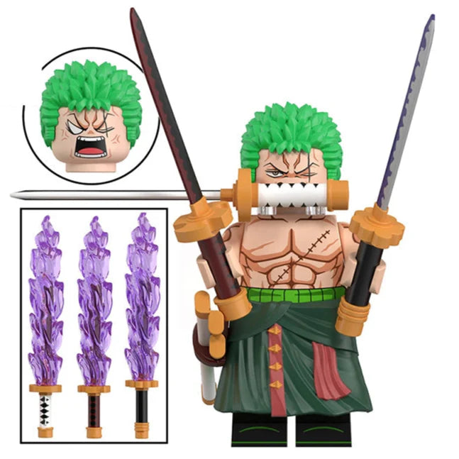 Roronoa Zoro custom One Piece Anime Minifigure1