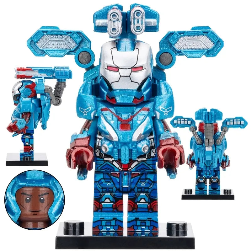 Iron Patriot (Endgame) Custom Marvel Superhero Minifigure1