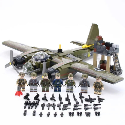 WW2 German Junkers Ju 88 Bomber + German Infantry Support1