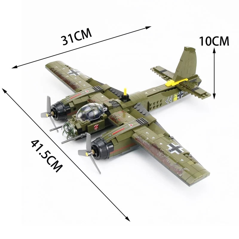 WW2 German Junkers Ju 88 Bomber + German Infantry Support6