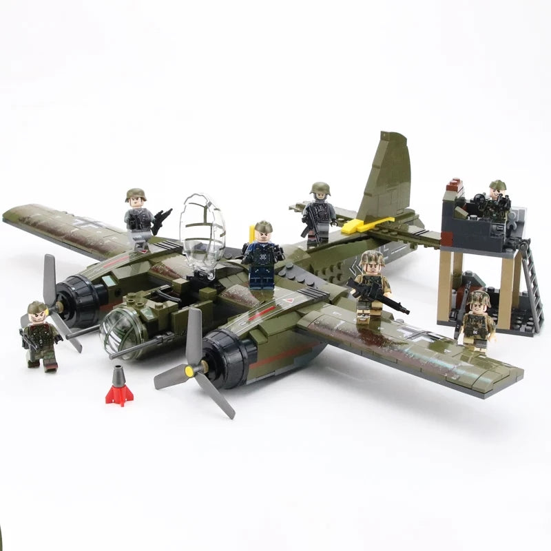 WW2 German Junkers Ju 88 Bomber + German Infantry Support5