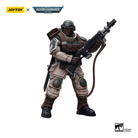 Warhammer 40k Action Figure 1/18 Astra Militarum Cadian Command Squad Veteran with Regimental Standard 12cm1