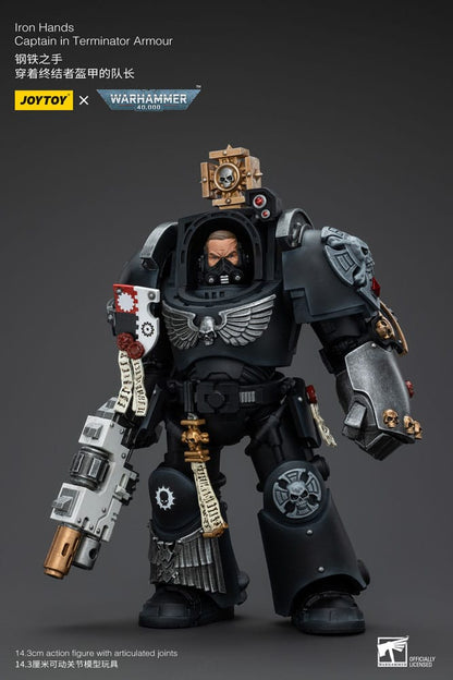 Warhammer 40k Action Figure 1/18 Iron Hands Captain in Terminator Armour 14cm3
