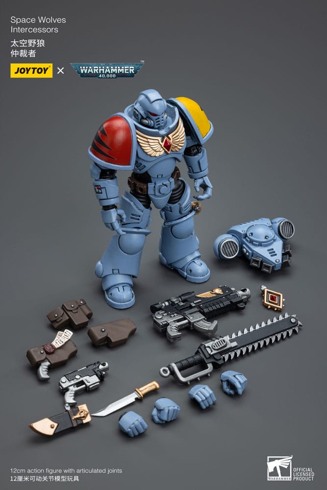 Warhammer 40k Action Figure 1/18 Space Wolves Intercessors 12cm8