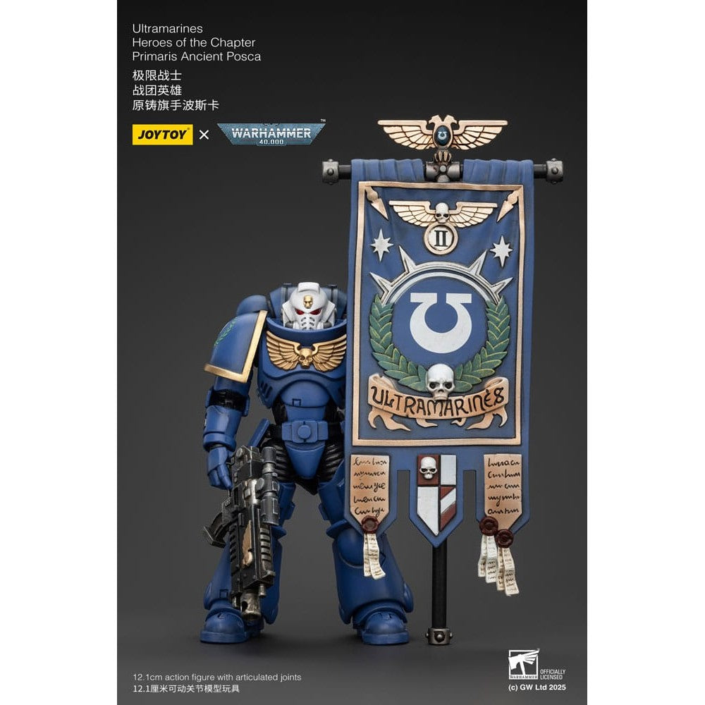 Warhammer 40k Action Figure 1/18 Ultramarines Heroes of the Chapter Primaris Ancient Posca 20cm1