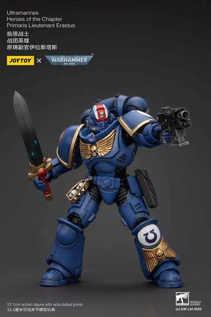 Warhammer 40k Action Figure 1/18 Ultramarines Heroes of the Chapter Primaris Lieutenant Erastus 20cm5