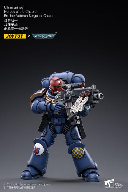 Warhammer 40k Action Figure 1/18 Ultramarines Heroes of the Chapter Brother Veteran Sergeant Castor 12cm3
