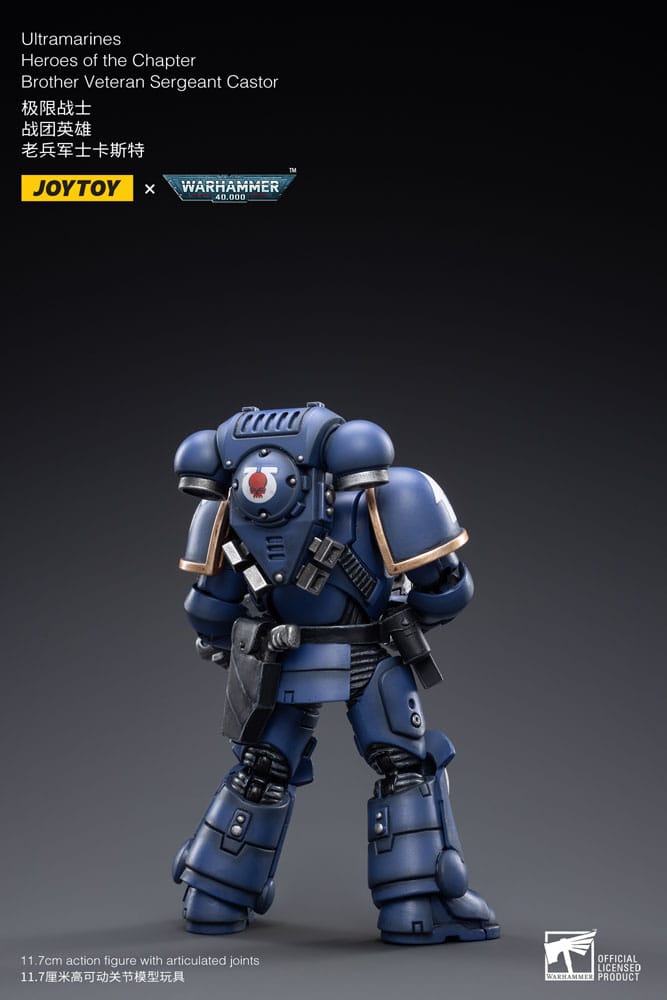 Warhammer 40k Action Figure 1/18 Ultramarines Heroes of the Chapter Brother Veteran Sergeant Castor 12cm4