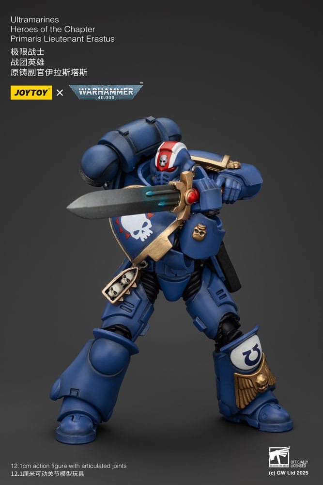 Warhammer 40k Action Figure 1/18 Ultramarines Heroes of the Chapter Primaris Lieutenant Erastus 20cm8
