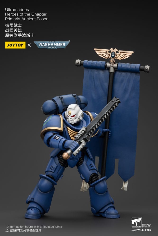Warhammer 40k Action Figure 1/18 Ultramarines Heroes of the Chapter Primaris Ancient Posca 20cm7