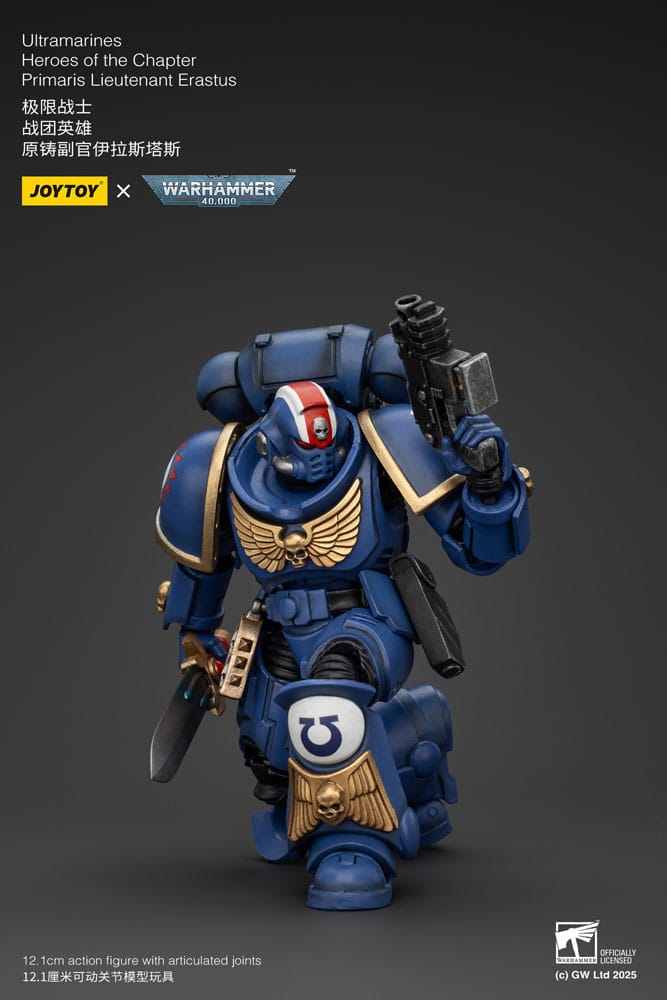 Warhammer 40k Action Figure 1/18 Ultramarines Heroes of the Chapter Primaris Lieutenant Erastus 20cm7