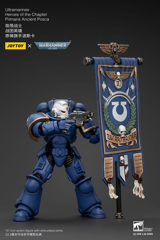 Warhammer 40k Action Figure 1/18 Ultramarines Heroes of the Chapter Primaris Ancient Posca 20cm6