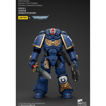Warhammer 40k Action Figure 1/18 Ultramarines Heroes of the Chapter Primaris Lieutenant Erastus 20cm2