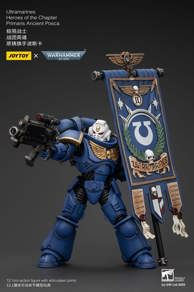 Warhammer 40k Action Figure 1/18 Ultramarines Heroes of the Chapter Primaris Ancient Posca 20cm4