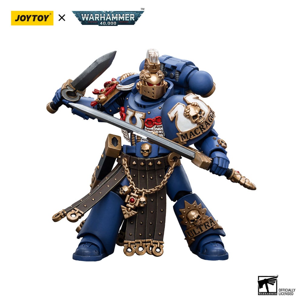Warhammer 40k Action Figure 1/18 Ultramarines Honour Guard Chapter Champion 12cm16