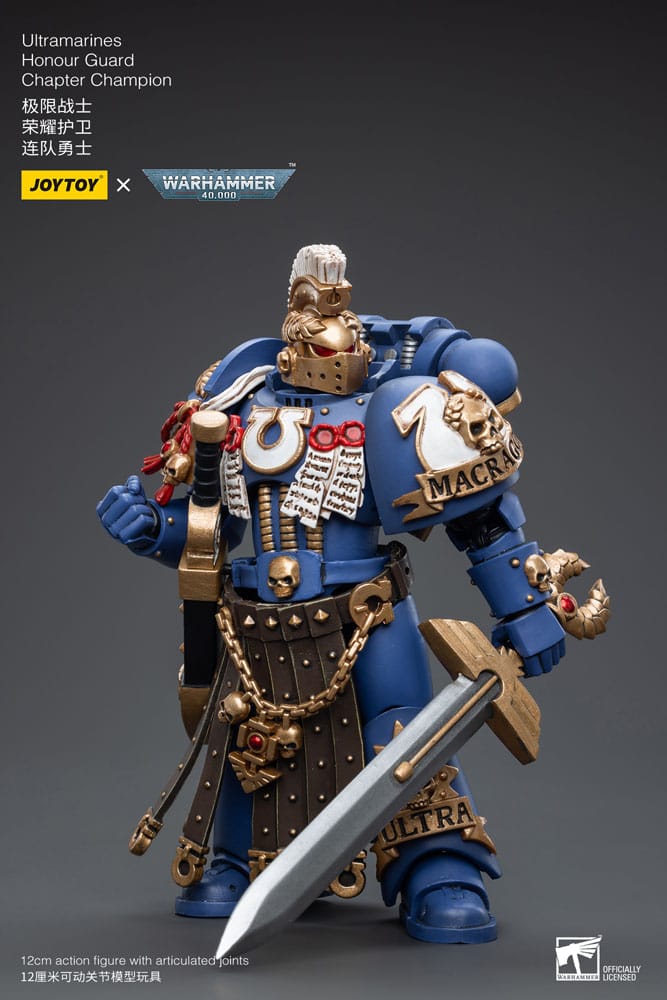 Warhammer 40k Action Figure 1/18 Ultramarines Honour Guard Chapter Champion 12cm4