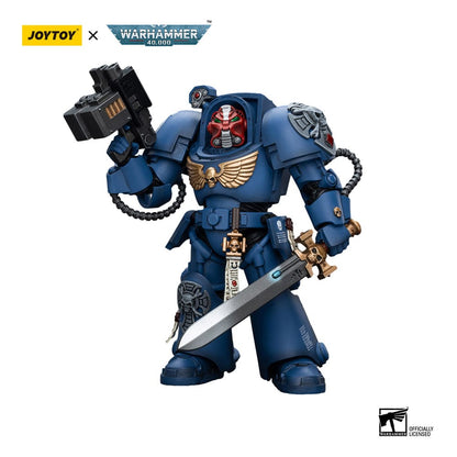 Warhammer 40k Action Figure 1/18 Ultramarines Terminator Squad Sergeant with Power Sword and Teleport Homer 12cm3
