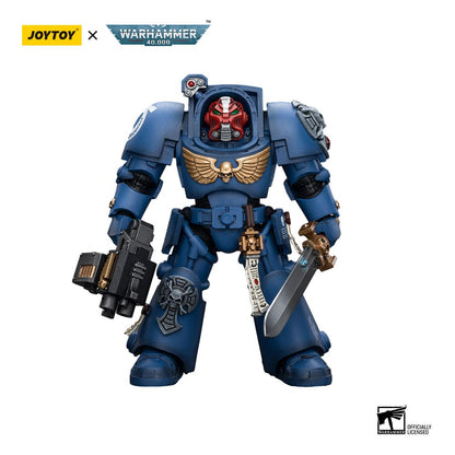 Warhammer 40k Action Figure 1/18 Ultramarines Terminator Squad Sergeant with Power Sword and Teleport Homer 12cm1
