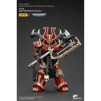 Warhammer 40k Action Figure 1/18 World Eaters Khorne Berzerker with Eviscerator Chainaxe 13cm1