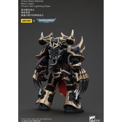 Warhammer 40k Action Figure Chaos Space Marines Black Legion Chosen with Lightning Claws 20cm2