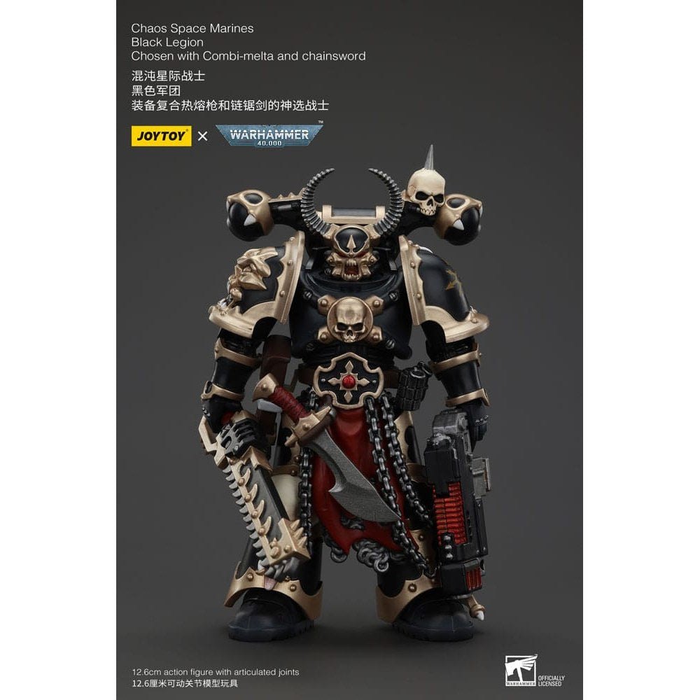Warhammer 40k Action Figure Chaos Space Marines Black Legion Chosen with Combi-melta and chainsword 20cm1