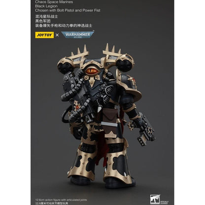 Warhammer 40k Action Figure Chaos Space Marines Black Legion Chosen with Bolt Pistol and Power Fist 20cm2