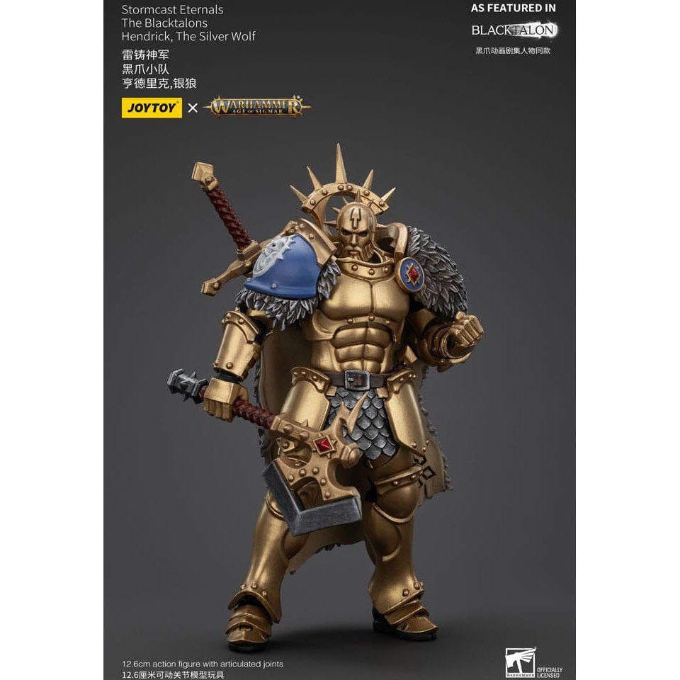 Warhammer Age of Sigmar Action Figure Stormcast Eternals The Blacktalons Hendrick The Silver Wolf 20cm2