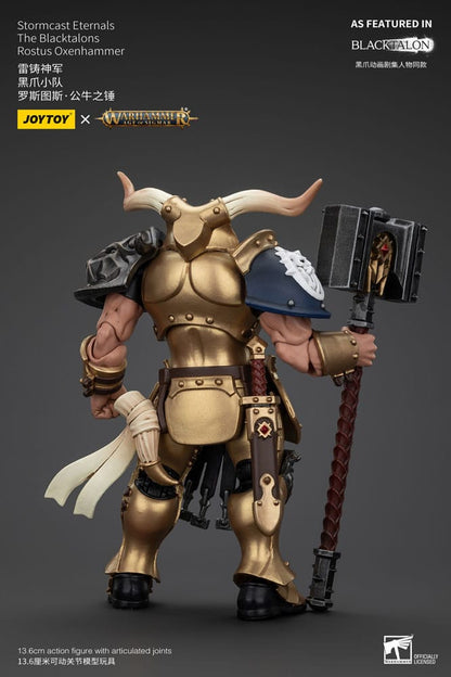 Warhammer Age of Sigmar Action Figure Stormcast Eternals The Blacktalons Rostus Oxen hammer 20cm3