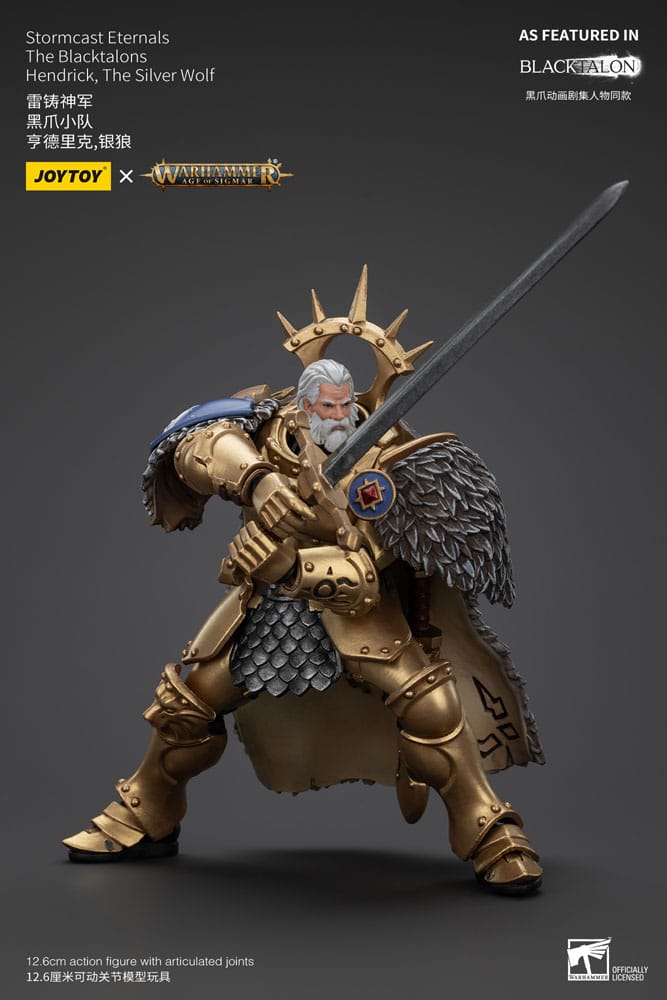 Warhammer Age of Sigmar Action Figure Stormcast Eternals The Blacktalons Hendrick The Silver Wolf 20cm7