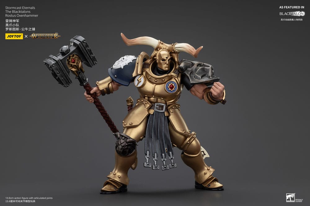 Warhammer Age of Sigmar Action Figure Stormcast Eternals The Blacktalons Rostus Oxen hammer 20cm4