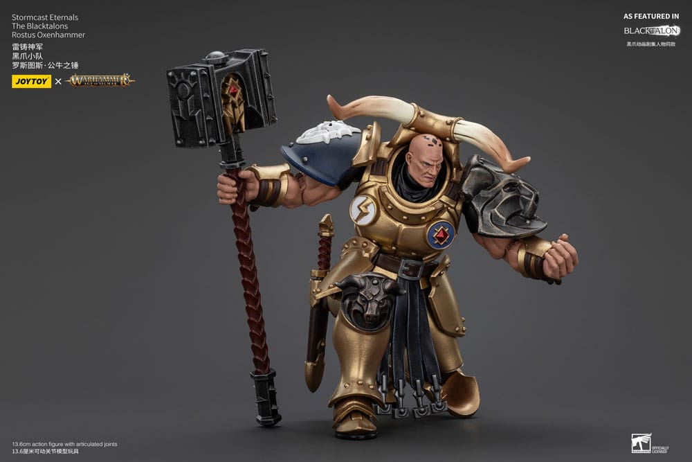 Warhammer Age of Sigmar Action Figure Stormcast Eternals The Blacktalons Rostus Oxen hammer 20cm7