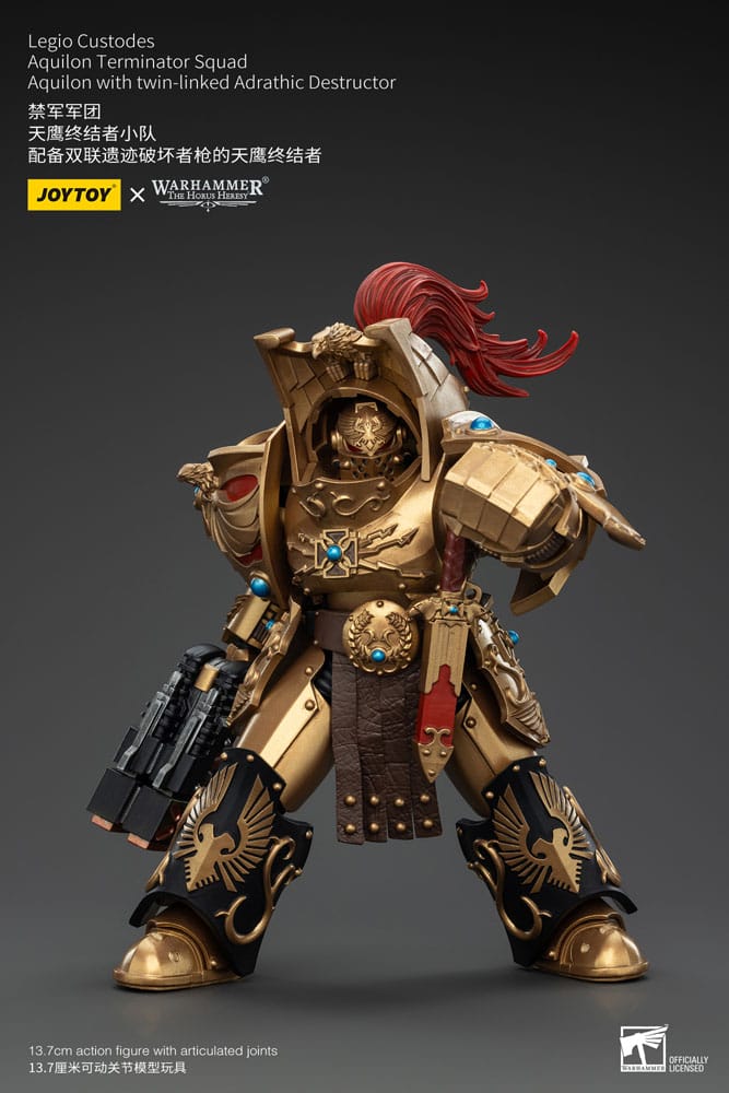 Warhammer The Horus Heresy Action Figure 1/18 Legio Custodes Aquilon Terminator Squad Aquilon with twin-linked Adrathic Destructor 14cm7