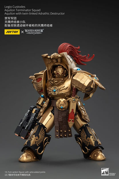 Warhammer The Horus Heresy Action Figure 1/18 Legio Custodes Aquilon Terminator Squad Aquilon with twin-linked Adrathic Destructor 14cm7