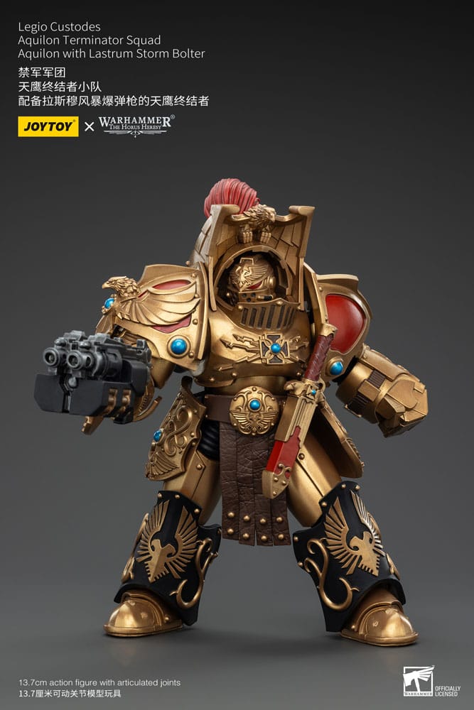 Warhammer The Horus Heresy Action Figure 1/18 Legio Custodes Aquilon Terminator Squad Aquilon with Lastrum Storm Bolter 14cm5