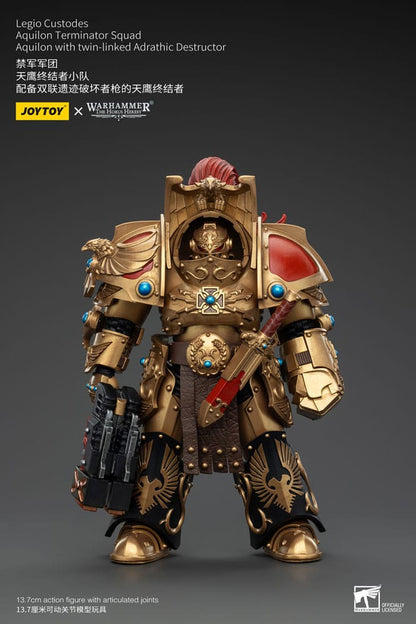 Warhammer The Horus Heresy Action Figure 1/18 Legio Custodes Aquilon Terminator Squad Aquilon with twin-linked Adrathic Destructor 14cm4
