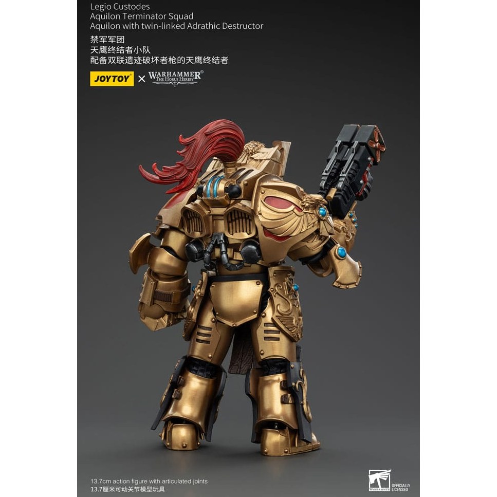 Warhammer The Horus Heresy Action Figure 1/18 Legio Custodes Aquilon Terminator Squad Aquilon with twin-linked Adrathic Destructor 14cm3