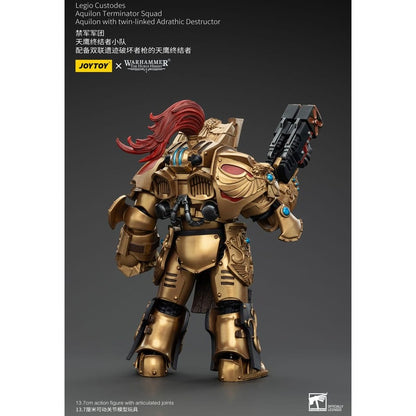 Warhammer The Horus Heresy Action Figure 1/18 Legio Custodes Aquilon Terminator Squad Aquilon with twin-linked Adrathic Destructor 14cm3