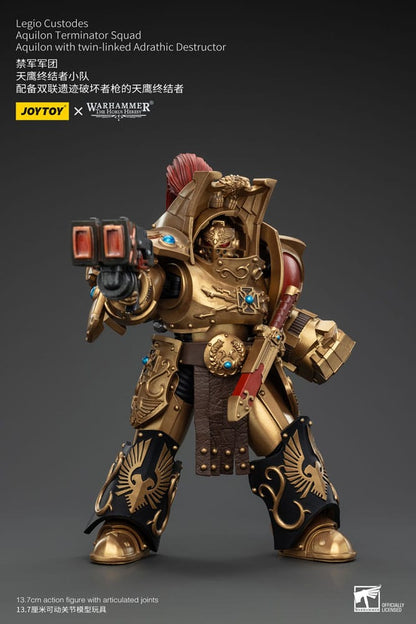 Warhammer The Horus Heresy Action Figure 1/18 Legio Custodes Aquilon Terminator Squad Aquilon with twin-linked Adrathic Destructor 14cm5