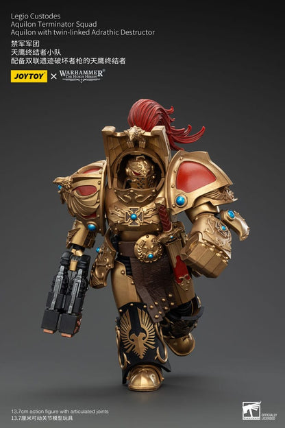 Warhammer The Horus Heresy Action Figure 1/18 Legio Custodes Aquilon Terminator Squad Aquilon with twin-linked Adrathic Destructor 14cm6