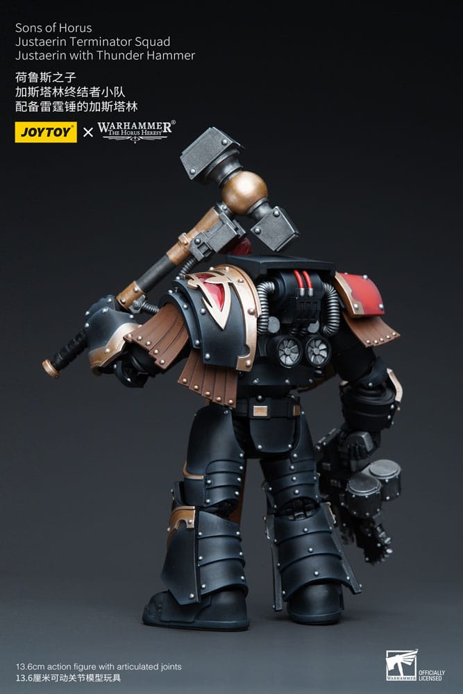 Warhammer The Horus Heresy Action Figure 1/18 Sons of Horus Justaerin Terminator Squad Justaerin with Thunder Hammer 12cm3