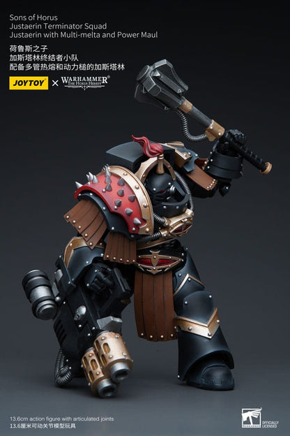 Warhammer The Horus Heresy Action Figure 1/18 Sons of Horus Justaerin Terminator Squad Justaerin with Multi-melta and Power MauL 12cm3