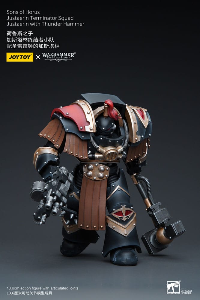 Warhammer The Horus Heresy Action Figure 1/18 Sons of Horus Justaerin Terminator Squad Justaerin with Thunder Hammer 12cm5