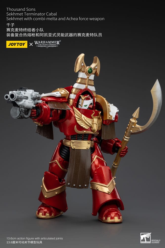 Warhammer The Horus Heresy Action Figure 1/18 Thousand Sons Sekhmet Terminator Cabal Sekhmet with Combi-Melta and Achea Force Weapon 14cm4