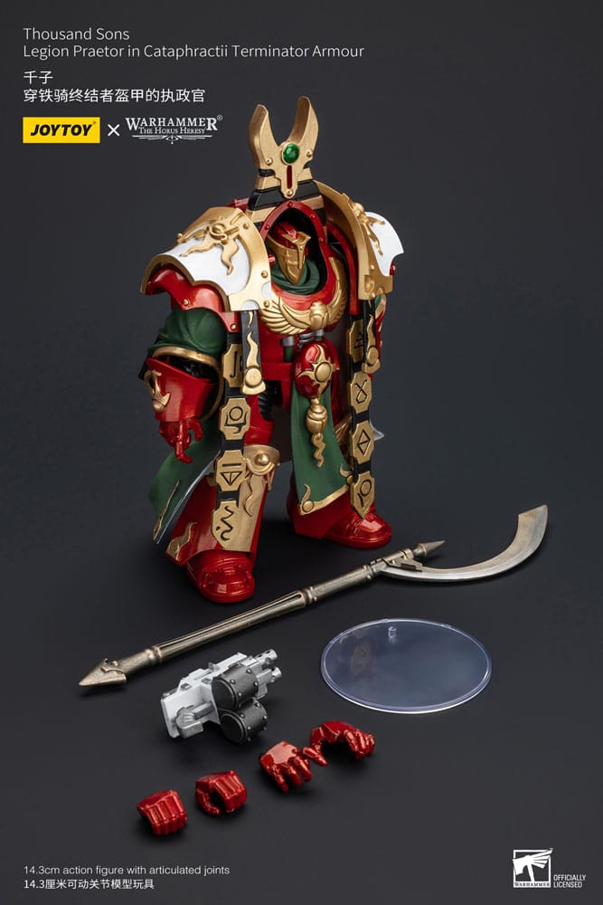 Warhammer The Horus Heresy Action Figure 1/18 Thousand sons Legion Praetor in Cataphractii Terminator Armour 14cm2